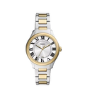 Fossil Gilmore Three-Hand Date Two-Tone Stainless Steel Women's Watch, ES5396