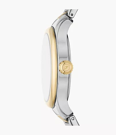 Fossil Gilmore Three-Hand Date Two-Tone Stainless Steel Women's Watch, ES5396