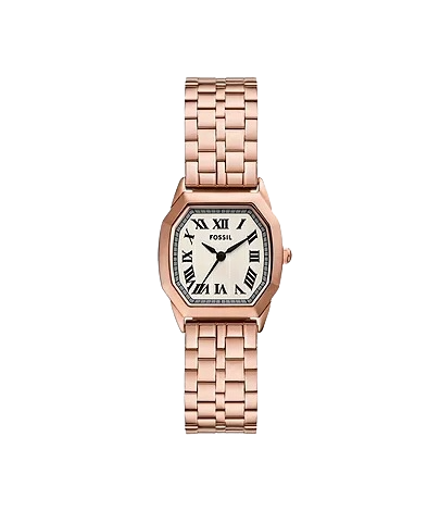 Fossil Harlow Three-Hand Rose Gold-Tone Stainless Steel Women's Watch, ES5386