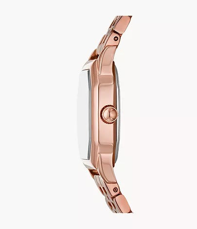 Fossil Harlow Three-Hand Rose Gold-Tone Stainless Steel Women's Watch, ES5386