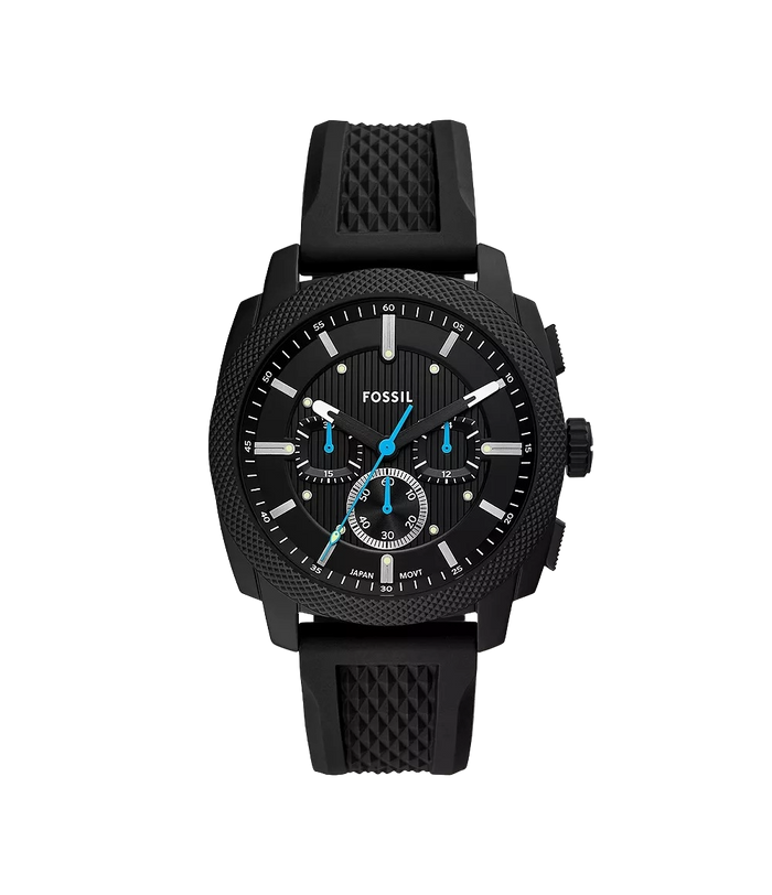 Fossil Machine Chronograph Black Silicone Men's Watch, FS6099