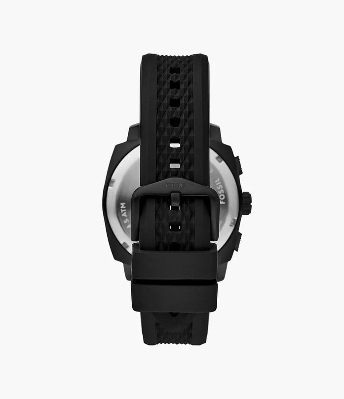 Fossil Machine Chronograph Black Silicone Men's Watch, FS6099