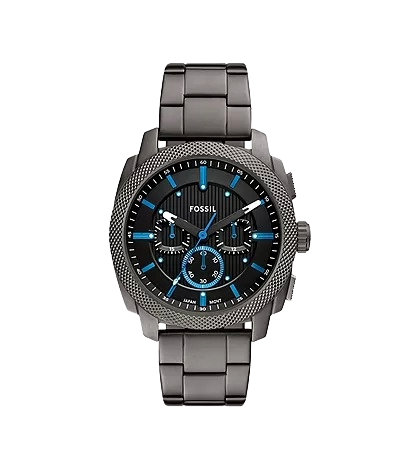 Fossil Machine Chronograph Smoke Stainless Steel Men's Watch, FS6098