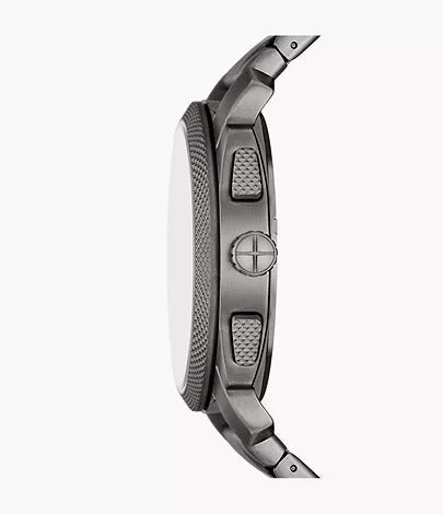 Fossil Machine Chronograph Smoke Stainless Steel Men's Watch, FS6098