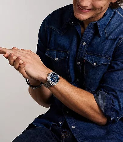 Fossil Machine Chronograph Stainless Steel Men's Watch, FS6096