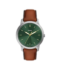 Fossil Minimalist Three-Hand Brown Leather Men's Watch, FS6094