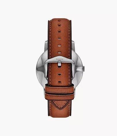 Fossil Minimalist Three-Hand Brown Leather Men's Watch, FS6094