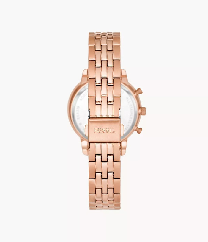 Fossil Neutra Chronograph Rose Gold-Tone Stainless Steel Women's Watch, ES5218