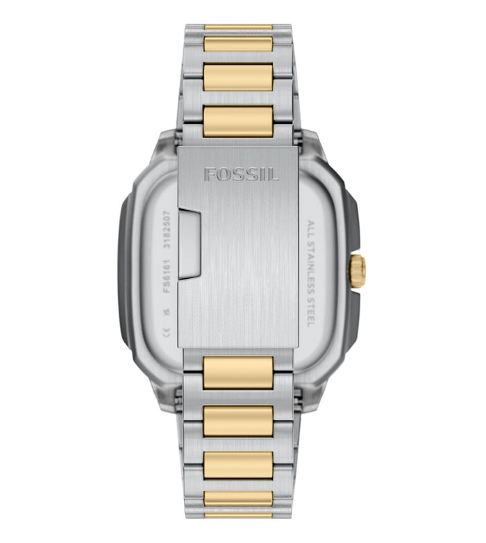 Fossil Quartz Blue Dial Analog Stainless Steel Men's Watch, FS6161