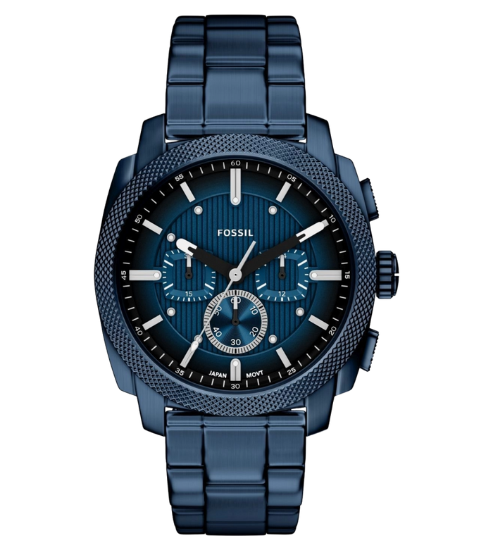 Fossil Quartz Blue Dial Chronograph Stainless Steel Men's Watch, FS6167