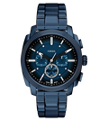 Fossil Quartz Blue Dial Chronograph Stainless Steel Men's Watch, FS6167