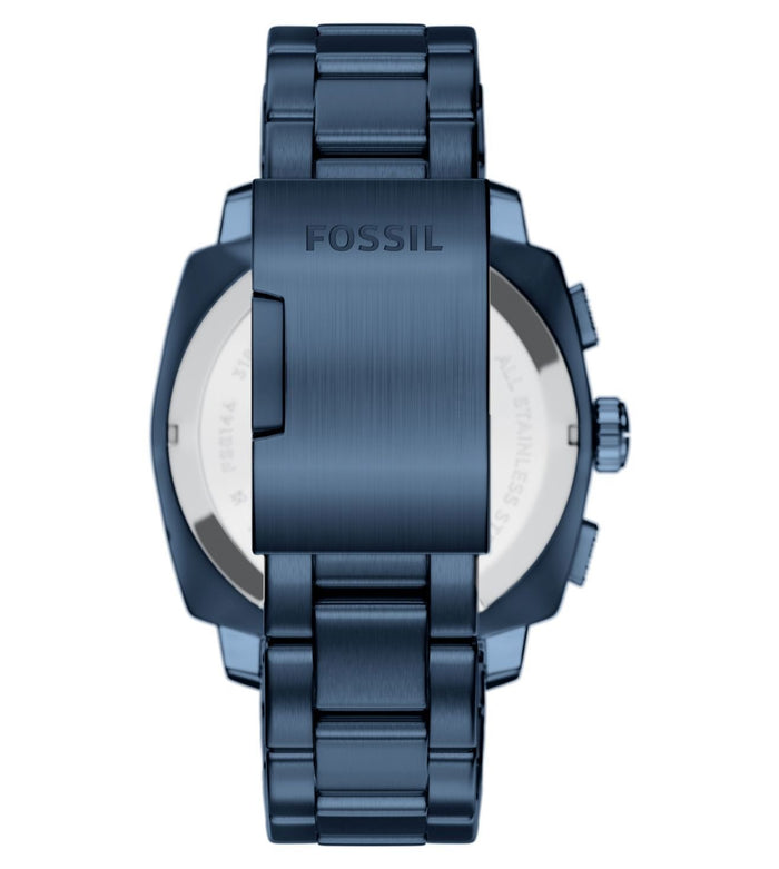 Fossil Quartz Blue Dial Chronograph Stainless Steel Men's Watch, FS6167