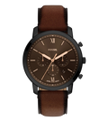 Fossil Quartz Brown Dial Chronograph Leather Men's Watch, FS6163
