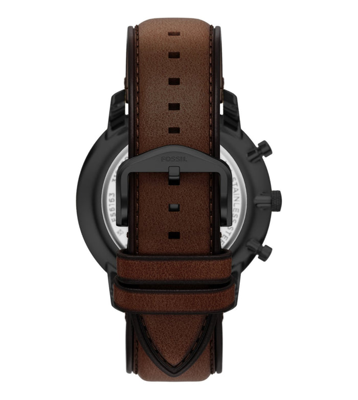 Fossil Quartz Brown Dial Chronograph Leather Men's Watch, FS6163