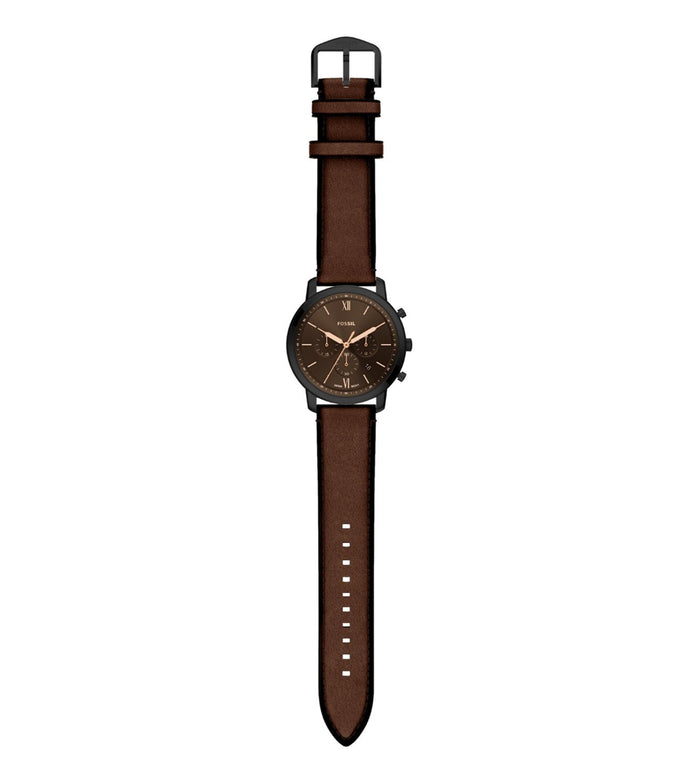 Fossil Quartz Brown Dial Chronograph Leather Men's Watch, FS6163