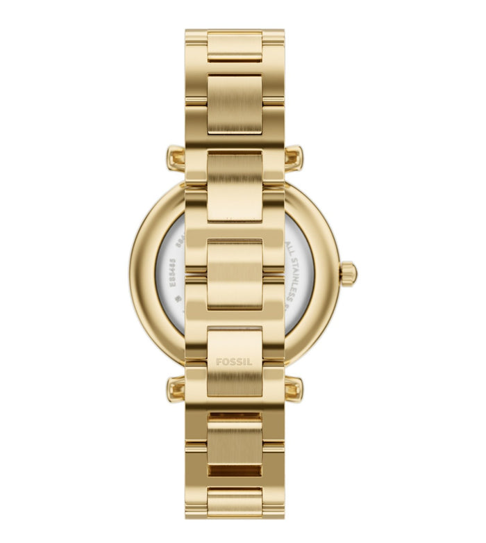 Fossil Quartz Gold Dial Analog Stainless Steel Women's Watch, ES5465