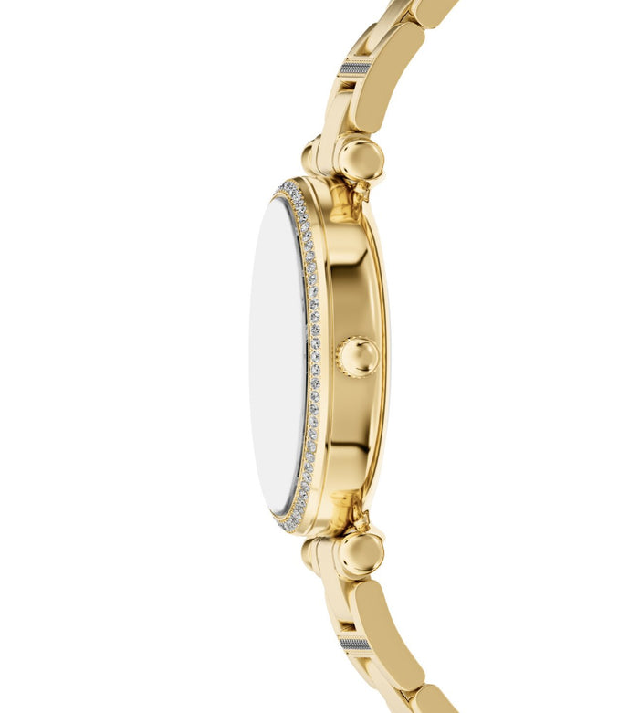 Fossil Quartz Gold Dial Analog Stainless Steel Women's Watch, ES5465