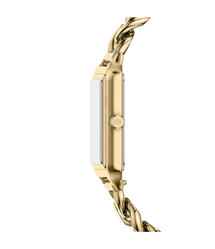 Fossil Quartz Gold Dial Analog Stainless Steel Women's Watch, ES5478