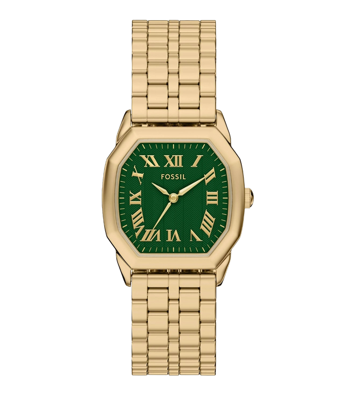 Fossil Quartz Green Dial Analog Stainless Steel Women's Watch, ES5451