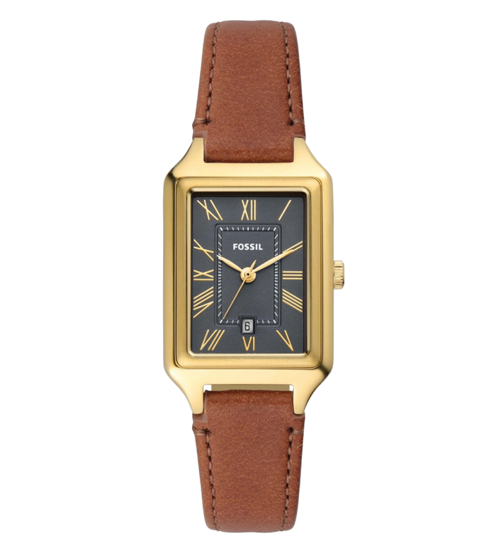 Fossil Quartz Grey Dial Analog Leather Women's Watch, ES5303