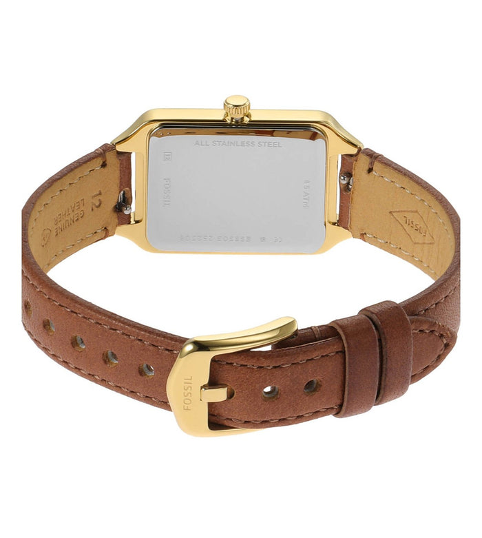 Fossil Quartz Grey Dial Analog Leather Women's Watch, ES5303