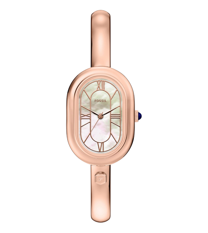 Fossil Quartz Mother Of Pearl Dial Analog Stainless Steel Women's Watch, ES5472