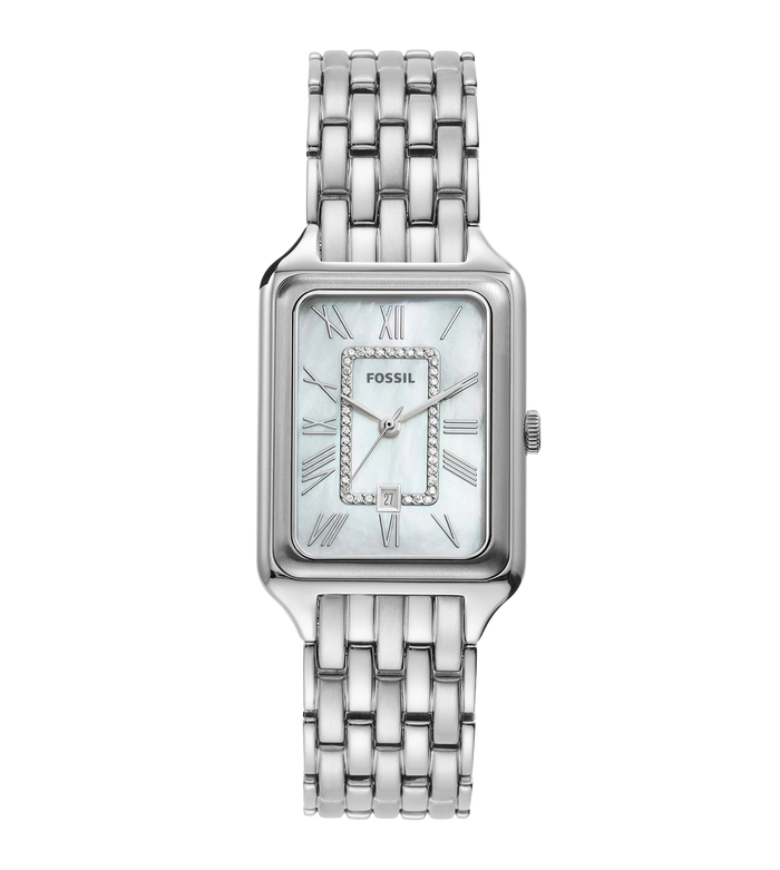 Fossil Quartz Silver Dial Analog Stainless Steel Women's Watch, ES5306