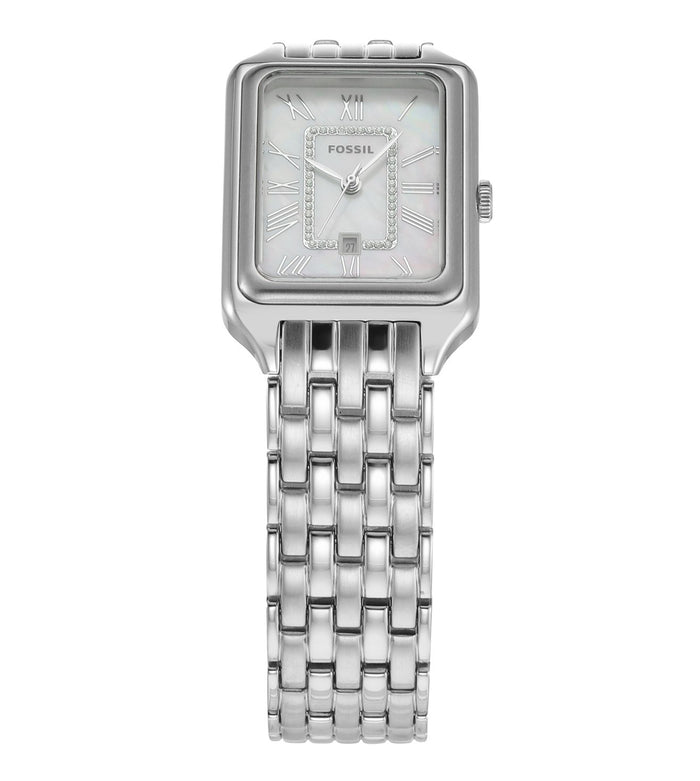 Fossil Quartz Silver Dial Analog Stainless Steel Women's Watch, ES5306