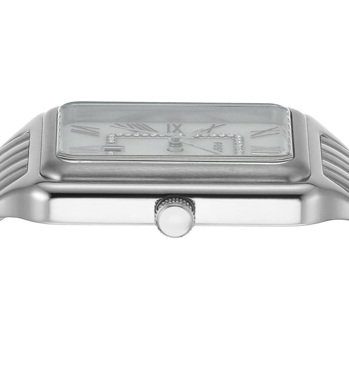 Fossil Quartz Silver Dial Analog Stainless Steel Women's Watch, ES5306