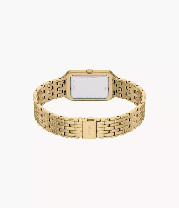 Fossil Raquel Three-Hand Gold-Tone Stainless Steel Women's Watch, ES5452