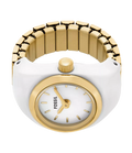 Fossil Ring Watch Two-Hand Gold-Tone Stainless Steel, Women's Watch, ES5412