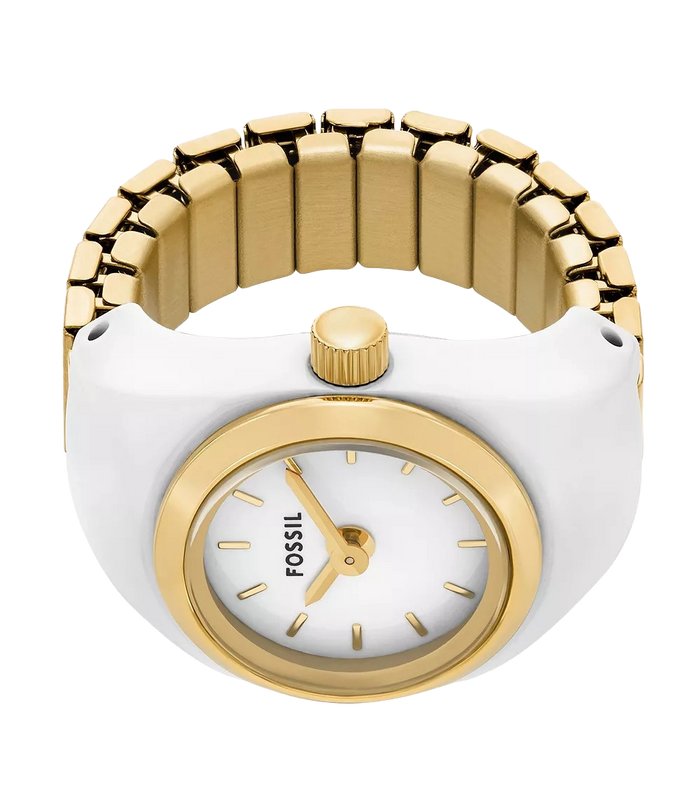 Fossil Ring Watch Two-Hand Gold-Tone Stainless Steel, Women's Watch, ES5412