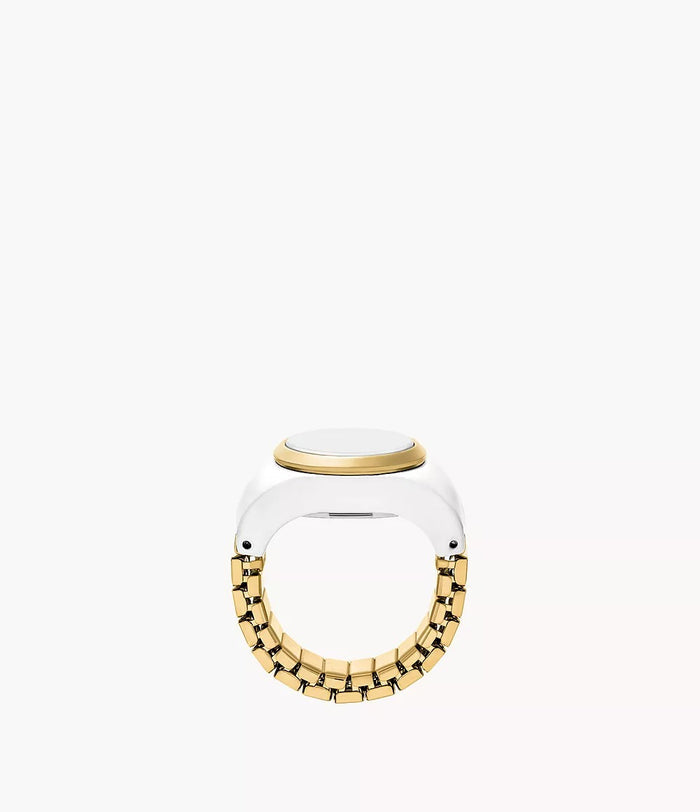 Fossil Ring Watch Two-Hand Gold-Tone Stainless Steel, Women's Watch, ES5412
