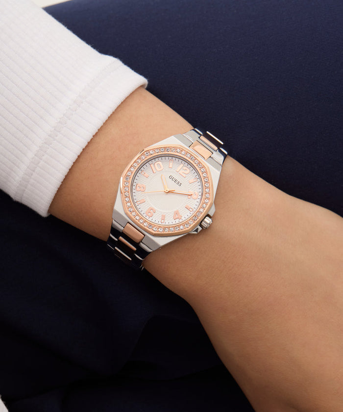 Guess 2-Tone Analog Women's Watch, GW0877L5