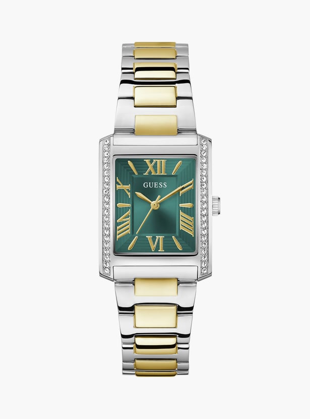 GUESS Ladies 2-Tone Silver Tone Analog Watch Women's Watch, GW0874L2