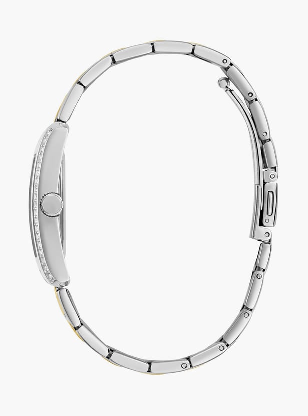GUESS Ladies 2-Tone Silver Tone Analog Watch Women's Watch, GW0874L2