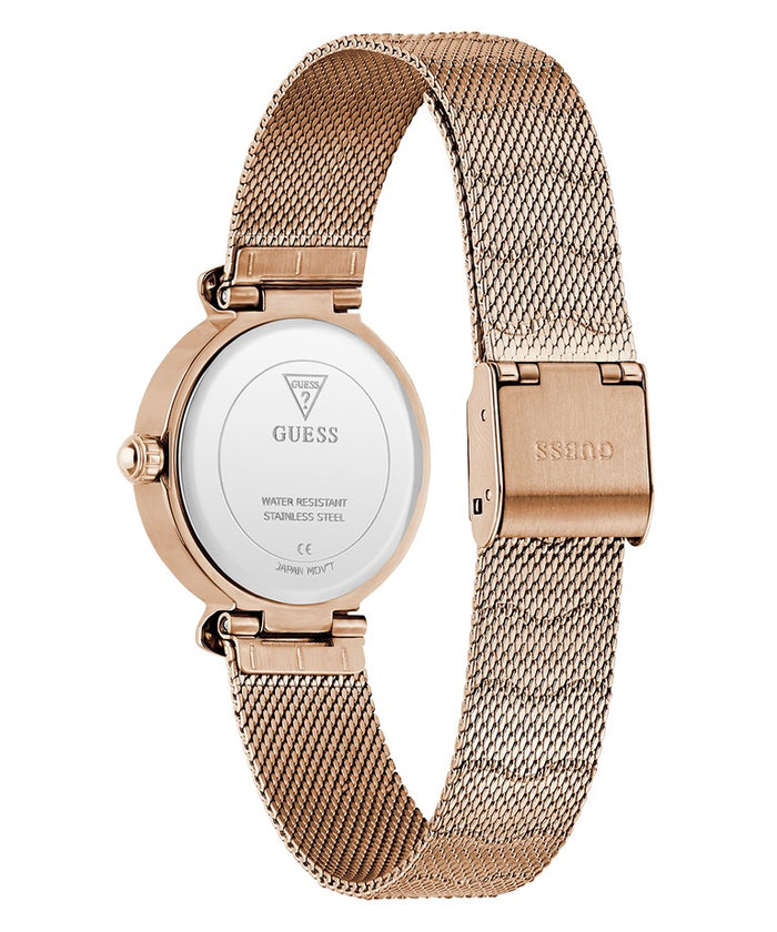 GUESS Ladies Rose Gold Tone Analog Watch Women's Watch, GW0866L3