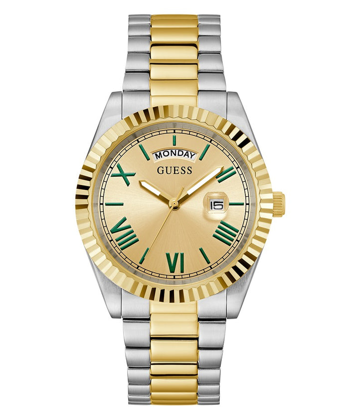 GUESS Mens 2-Tone Day/Date Watch Men's Watch, GW0265G14
