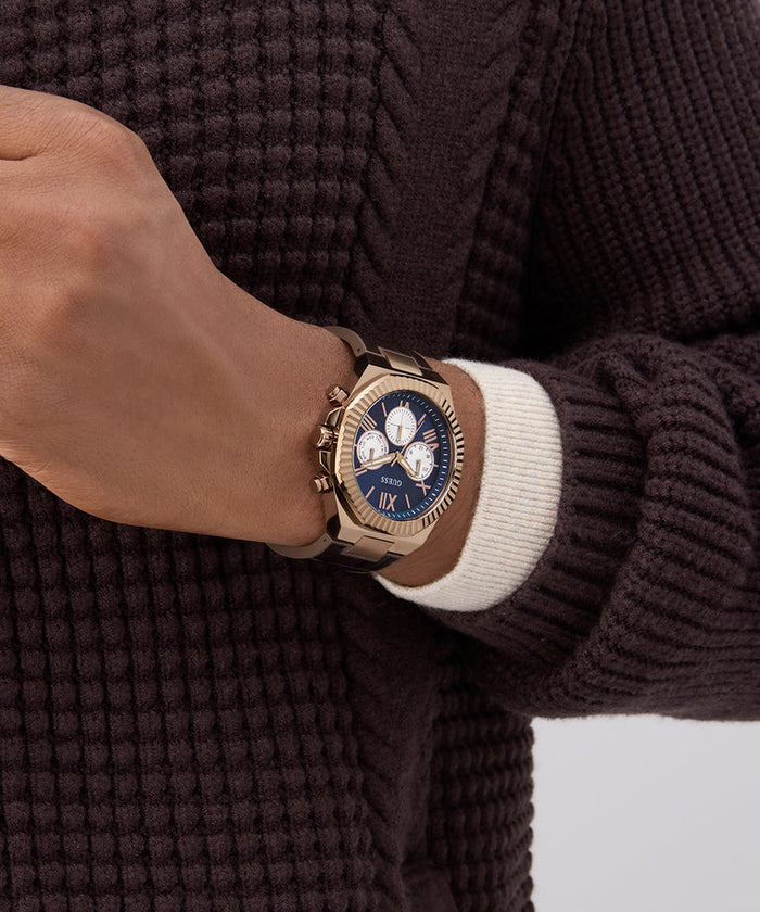 GUESS Mens Brown Coffee Multi-function Watch Men's Watch, GW0791G4