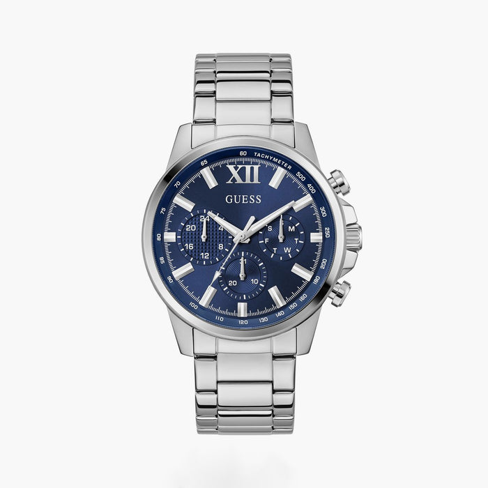 GUESS Mens Silver Tone Multi-function Watch Men's Watch, GW0900G4