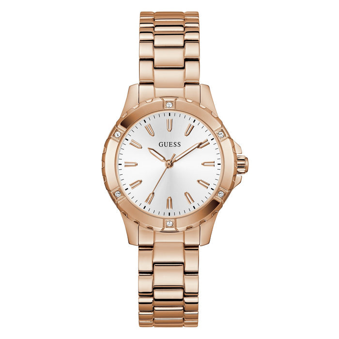 Guess Mist White Round Quartz Women Watch Women's Watch, GW0948L5