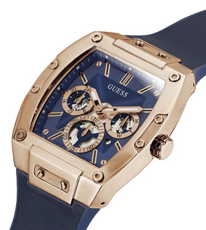 Guess Quartz Blue Dial Analog Stainless Steel Men's Watch, GW0202G4