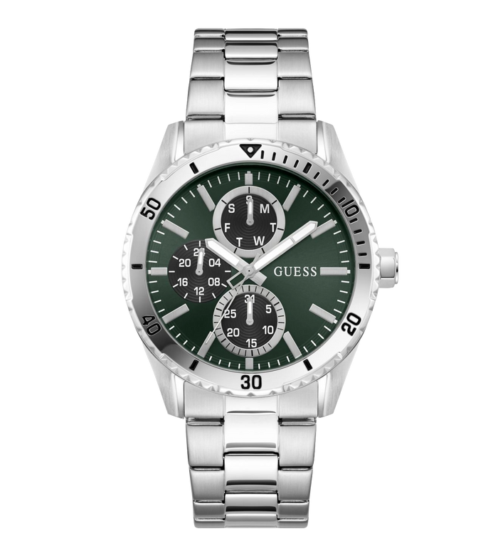 Guess Quartz Green Dial Analog Stainless Steel Men's Watch, GW1061G1