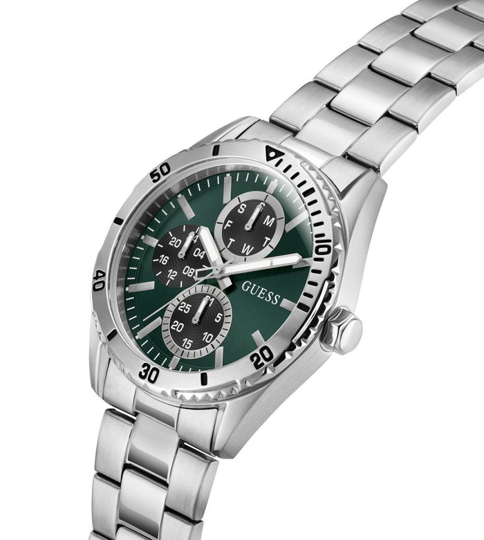 Guess Quartz Green Dial Analog Stainless Steel Men's Watch, GW1061G1