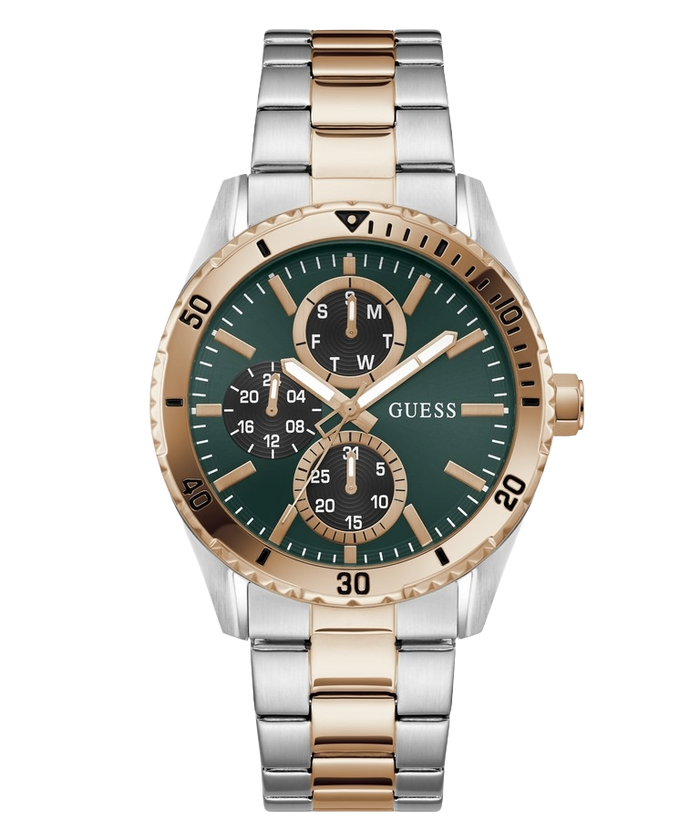 Guess Quartz Green Dial Analog Stainless Steel Men's Watch, GW1061G6