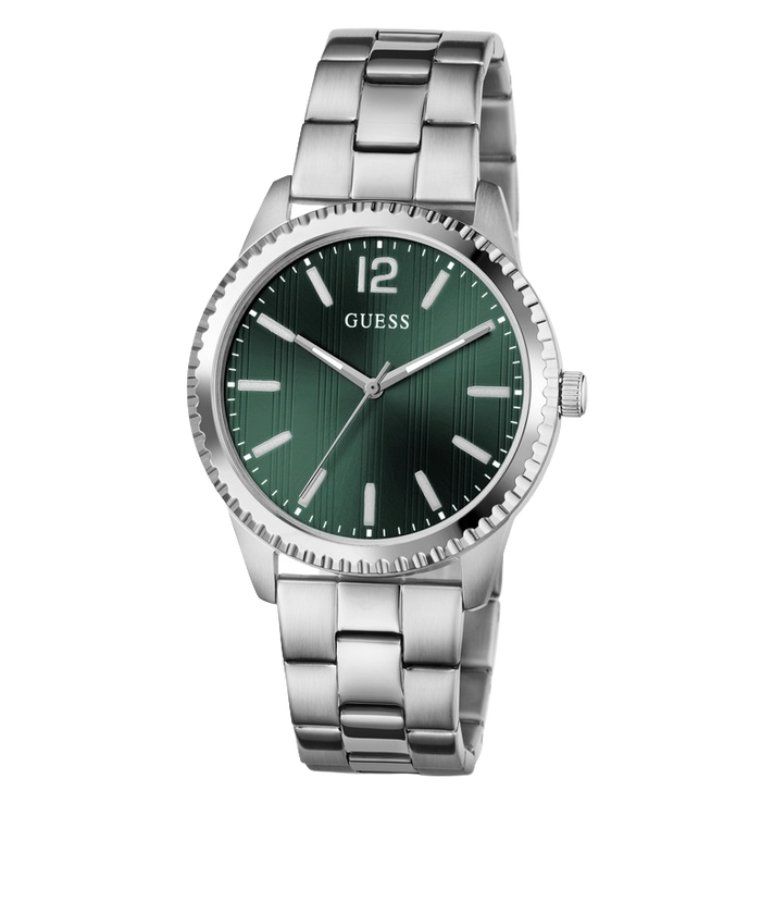 Guess Quartz Green Dial Analog Stainless Steel Men's Watch, GW1062G1