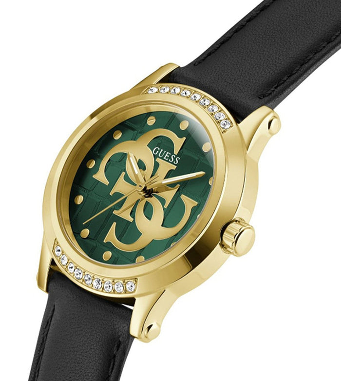 Guess Quartz Green Dial Analog Stainless Steel Women's Watch, GW0860L6