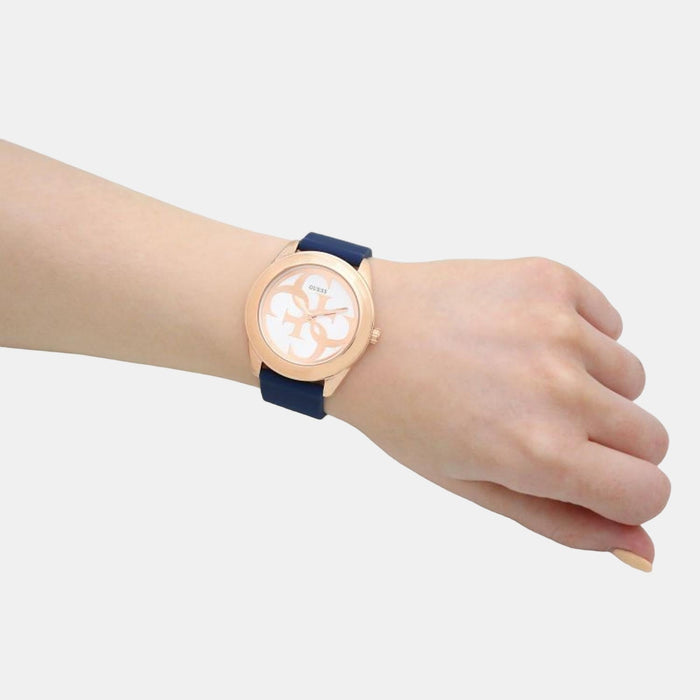 Guess Twist White Round Dial Analog Watch, W0911L6