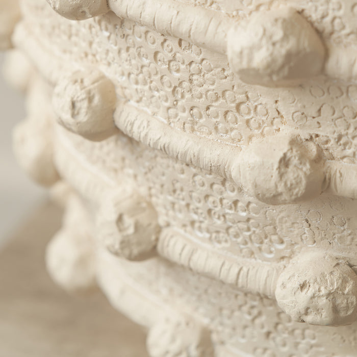 Harlie Cream Bobble Fibrestone Planter Large