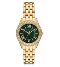 Michael Kors Harlowe Three-Hand Gold-Tone Stainless Steel Women's Watch, MK4870